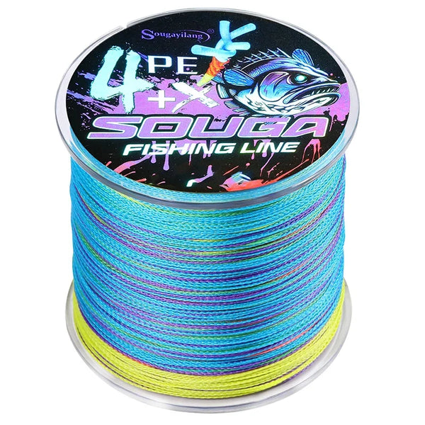 Sougayilang 100M 300M 5 Colors Strong PE Fishing Line 4 Strands Braided Fishing Line Multifilament Durable Fishing Line Pesca