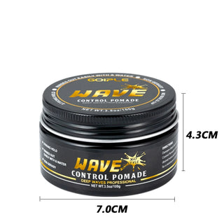 Buy 3-5oz-wave-pomade GOIPLE 100G Wave 360 Style Wax Nourishing Scalp Sport Wavy Curly Hair Control Gel With Cap Kit African Deep Waves Pomade for Men