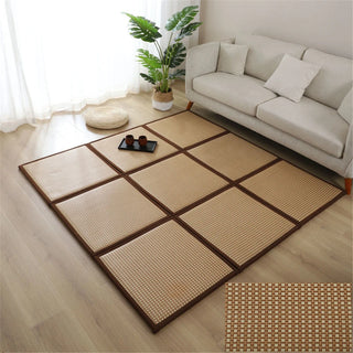 Buy 1-thickness-2-2cm Japanese Rattan Folding Mat Thick Carpet for Living Room Tatami Mat Summer Student Nap Sleeping Pad Floor Bedroom Rug Play