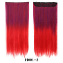 XUANGUANG Long Synthetic Hair 5 Clips in Hair Extension Heat Resistant Hairpiece Natural Wavy Hair Piece