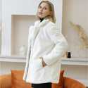 2022 Autumn Winter New Women Faux Fur Coat Elegant Fluffy Thick Warm Artificial Fur Coats