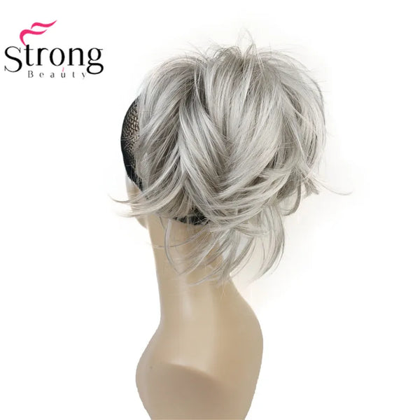 Silver 10-12inch Short Natural Wave Ponytail Hair Extension With Claw Clip in Hairpiece COLOUR CHOICES