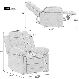 Massage Recliner,Power Lift Chair for Elderly With Adjustable Massage and Heating Function,Recliner Chair With Infinite