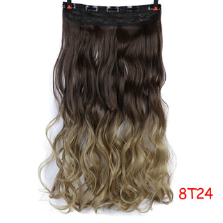 Buy 24 AOSIWIG 24inch 5 Clipsins Straight Hair Extentions Clip in on Hair Extension Black to Red Ombre Hairpiece Synthetic