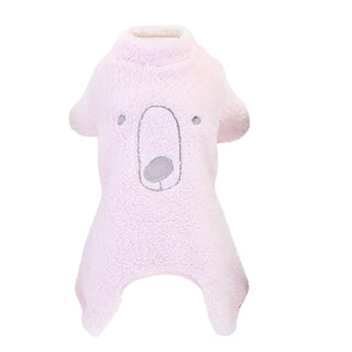 Buy pink Dog Cat Clothes Cotton Sweater Coats Jumpsuit Chihuahua Clothing Winter Coat Jacket Hooded Pajamas Dog Costume