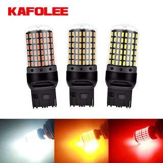 GZKAFOLEE 1pcs 2800LM 7440 7443 Bulb No Error Free T20 W21W W21/5w LED WY21W LED Bulbs Car Brake Reverse Light Lamp Turn Signal