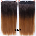 XUANGUANG Long Synthetic Hair 5 Clips in Hair Extension Heat Resistant Hairpiece Natural Wavy Hair Piece