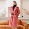 New Women Long Loose Winter Faux Fur Coat Soft Women Street Style Faux Leather Coats