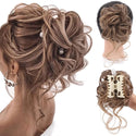 Messy Bun Hair Piece Tousled Updo H Air Extensions With Elastic Hair Bands Curly Hair Bun Scrunchie for Women Girls