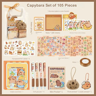 Buy premium-style Kawaii Capybara Stationery Set Stickers/Notepads/Plush Pendants Graduation Gift Handbag Birthday Gift for Primary School Student