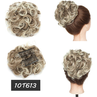 Buy 10t613 BENEHAIR Synthetic Scrunchy Hair Bun Messy Hair Bun Curly Chignon Hairpiece for Women Hair Combs Clip in Hair Extension Updo