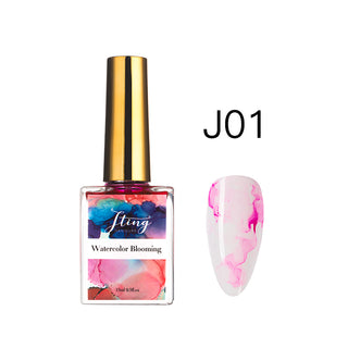 Buy 01 JTING Watercolor Blooming Blossom Marble Liquid 15ml Uv Gel Nails Polish Bottle Kit OEM/ODM  Custom Private Label Available