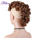 Blice High Puff Curly Chignon Frohawks Hair Synthetic Clip in Hair Extensions All Head Ponytail for Africa American Women