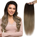 Full Shine Half Wig Clip in One Piece  U Part Wig Extensions Ombre Color 100% Machine Remy Hair Straight Human Hair Extensions