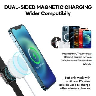 Licheers 2021 Wireless Charger 3 IN 1 Type-C Magnetic 15W Fast Charging QC3.0 for Iphone 13 Airpod Apple Watch Mag Safe Charger