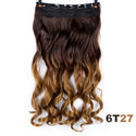 XUANGUANG Long Synthetic Hair 5 Clips in Hair Extension Heat Resistant Hairpiece Natural Wavy Hair Piece