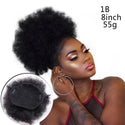 8inch Afro Puff Synthetic Hair Bun Chignon Hairpiece for Women Wig Drawstring Ponytail Kinky Curly Clip in Extensions Pony Tail