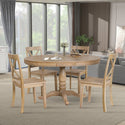 Modern Dining Table Set for 4,Round Table and 4 Kitchen Room Chairs,5 Piece Kitchen Table Set for Dining Room,Dinette,Br