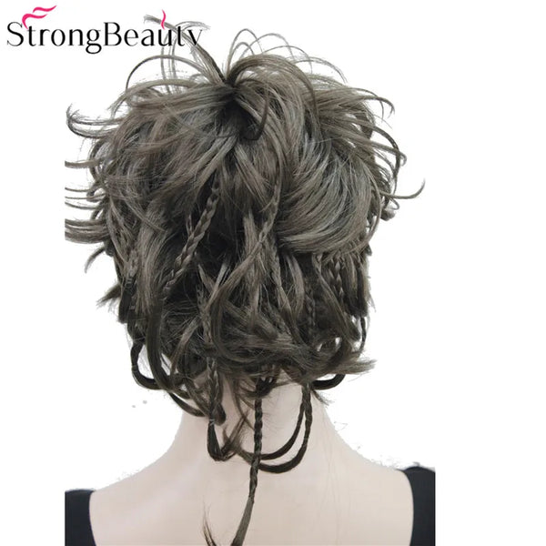 StrongBeauty Synthetic DIY Hair Red Blonde Brown Black Braid Drawstring Ponytail Clip in/on Hair Extensions Hairpieces 17Colors