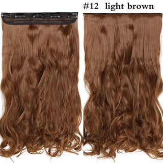 Buy light-brown HAIRRO 17/24/27/29&quot; 5 Clips Synthetic Hair Long Straight Clip in Hair Extensions False Hair Black Hair Pieces for Women