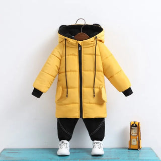 Buy yellow CROAL CHERIE Girls Jackets Kids Boys Coat Children Winter Outerwear &amp; Coats Casual Baby Girls Clothes Autumn Winter Parkas