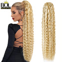 BOL Synthetic Kinky Curly Ponytail Drawstring Ponytail 24/30/32 Inch Hair Extension Chip-In Organic Clip Wrap Ponytail Fake Hair