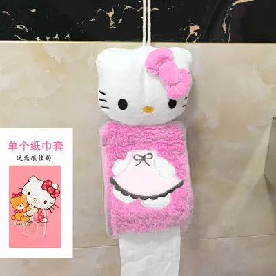 Sanrio Hello Kitty Cute Toilet Seat Cushion Household Paste Toilet Ring Thickened Plus Velvet Toilet Seat Universal Toilet Seat