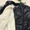 Children's Leather Jackets 2022 New Autumn Winter Boy's Rivets PU Leather Jacket Fashion Kids Coats