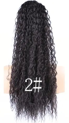 Buy 2 Blice Synthetic Afro Kinky Curly Hairpiece Ponytail 18&quot; Drawstring Ponytail Extensions Hairpieces With Two Plastic Combs