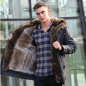 Sheepskin Aviator Jacket Men's Natural Winter Coats Shearling Jacket Men Motorcycle Real Fur Coat