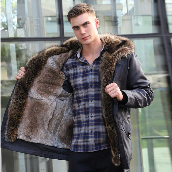 Sheepskin Aviator Jacket Men's Natural Winter Coats Shearling Jacket Men Motorcycle Real Fur Coat