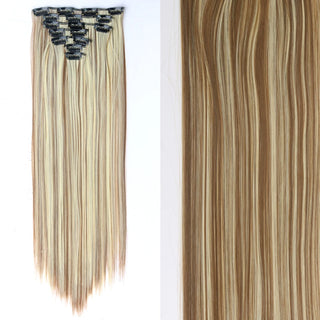 Buy 6h613 22Inch Long Straight Wavy Hair Extension 7Pcs/Set 16 Clips High Tempreture Synthetic Hairpiece Clip in Hair Extensions