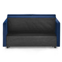 Loveseats Sofa Bed With Pull-Out Bed,Adjsutable Back and Two Arm Pocket,Blue (54.5"x33"x31.5")