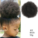 8inch Afro Puff Synthetic Hair Bun Chignon Hairpiece for Women Wig Drawstring Ponytail Kinky Curly Clip in Extensions Pony Tail