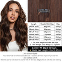 MRSHAIR Clip in Hair Extension Human Hair Real Natural Clip in Hair Extension Double Weft Full Head 7PCS Clip Ins for Add Volume