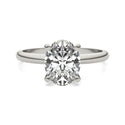 2 CTW Oval Lab Grown Diamond Solitaire Engagement Ring 14K White Gold (G-Vs)