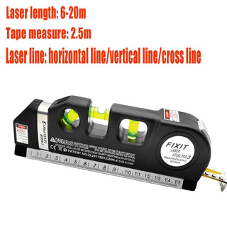 Buy 6-20m-laser-tape 3 in 1 Laser Tape Measure Rangefinder Infrared High-Precision Intelligent Electronic Ruler Cross Line Measuring Instrument Level