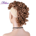 Blice High Puff Curly Chignon Frohawks Hair Synthetic Clip in Hair Extensions All Head Ponytail for Africa American Women