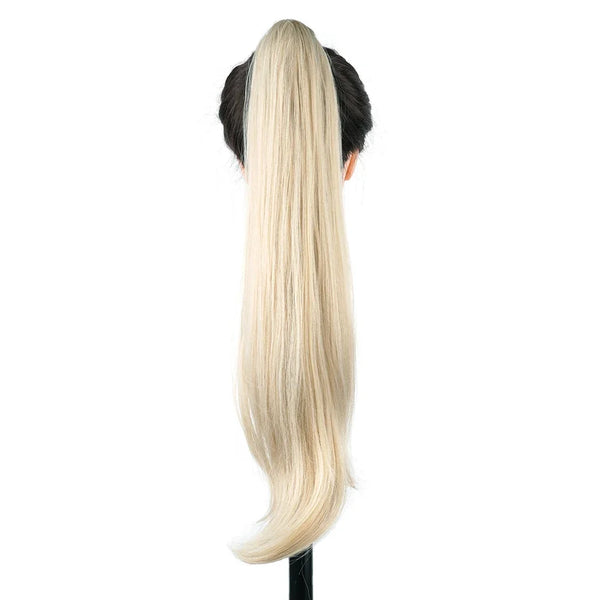 Soowee Long Layered Ponytail Synthetic Hair Extension Blonde Pony Tail Flexible Hair Ponytails Hairpieces