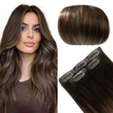 Kayla PU Seamless Clip in Hair Extensions 30g 5pcs Invisible Hidden Clip Ins 100% Human Hair