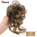 AOSIWIG Synthetic Long Curly Chignons Hair Tails Clip in Hair Extensions Fake Hair Pieces Heat Resistant Chignons for Women