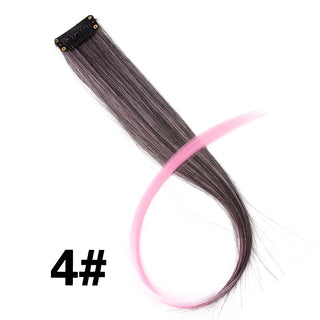 Buy 4 Alileader Clip on Hair Extension 57Color Ombre Straight Hair Extension Clip in Hairpieces High Temperature Faber Hair Pieces