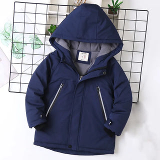 IYEAL Kids Boys Winter Coat Children Zipper Clothing Long Sleeve Hooded Windproof  Jackets Warm Coats Clothes for 4-12 Years