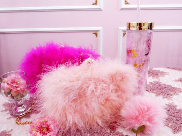 Furry Clutch - Pink