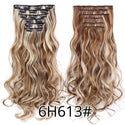 Leeons 16Clips Long Straight Synthetic Clip on Hair Extensions Cheveux Clip Naturel High Temperature Fiber Black Brown Hairpiece