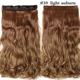 Buy light-auburn HAIRRO 17/24/27/29&quot; 5 Clips Synthetic Hair Long Straight Clip in Hair Extensions False Hair Black Hair Pieces for Women