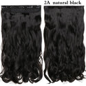 HAIRRO 17/24/27/29" 5 Clips Synthetic Hair Long Straight Clip in Hair Extensions False Hair Black Hair Pieces for Women