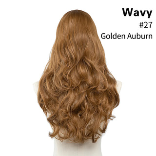 Buy golden-auburn U-Part Synthetic Clip in Hair Extension