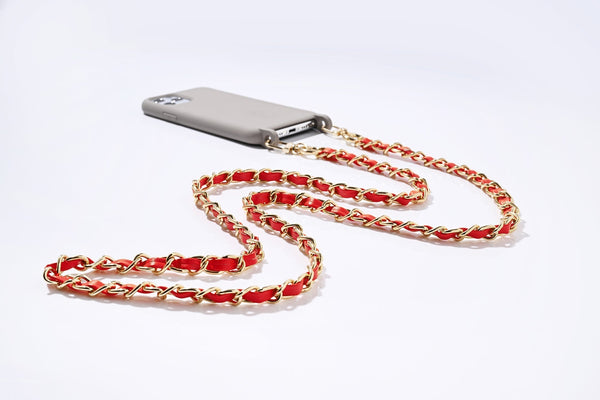 Audrey Chain Long Gold - Red