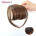 HUAYA Synthetic Hair Bangs Clips Front Side Long Bangs Fake Fringe Clip in Hair Extensions Accessories for Women